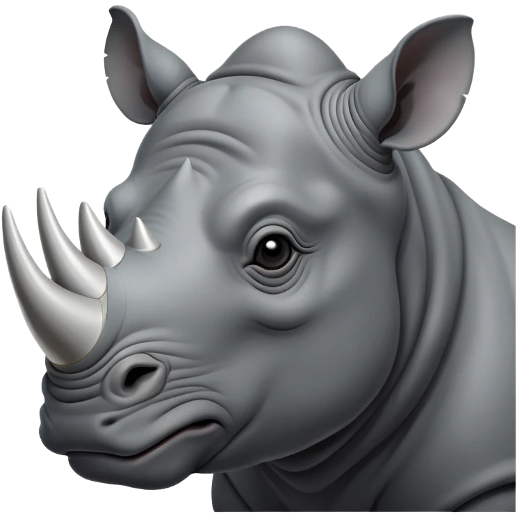 cinematic-noble--rhinoceros-portrait-emoji,slate-grey-hide--poised-and-regal,-with-a-massive,-powerful-build-and-a-thick,-deep-set-soulful-piercing-eyes,-simplified-yet-sharp-and-sophisticated-features,-highly-detailed,-large-black-eyes, zoomed out showing shoulders emoji