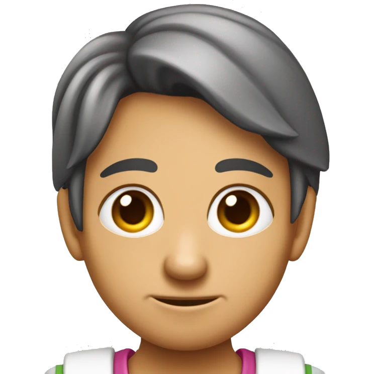 Cabeza de conejo con un moño rosado en la oreja izquierda  emoji
