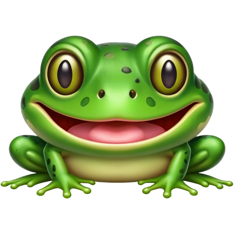 cute cross-eyed frog with tongue sticking out and silly grin emoji