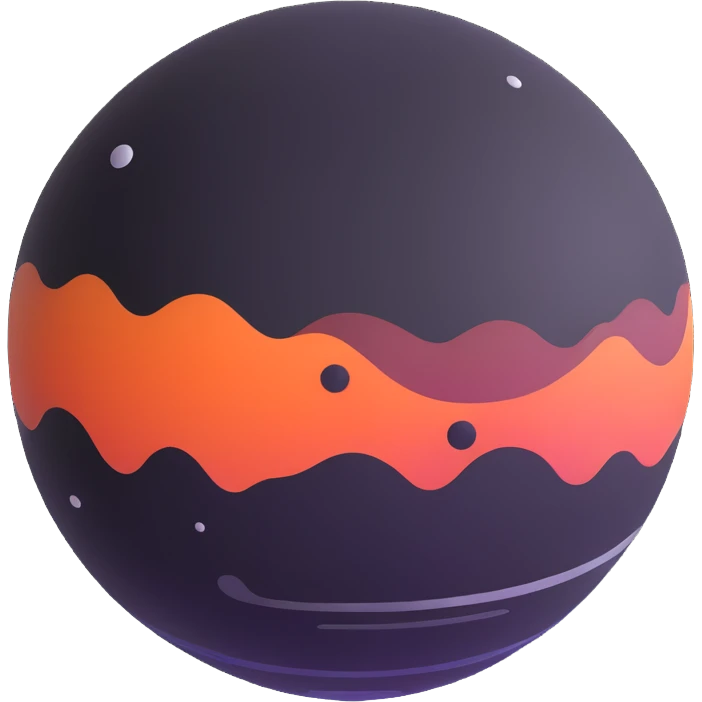 bright red Mercury planet emoji