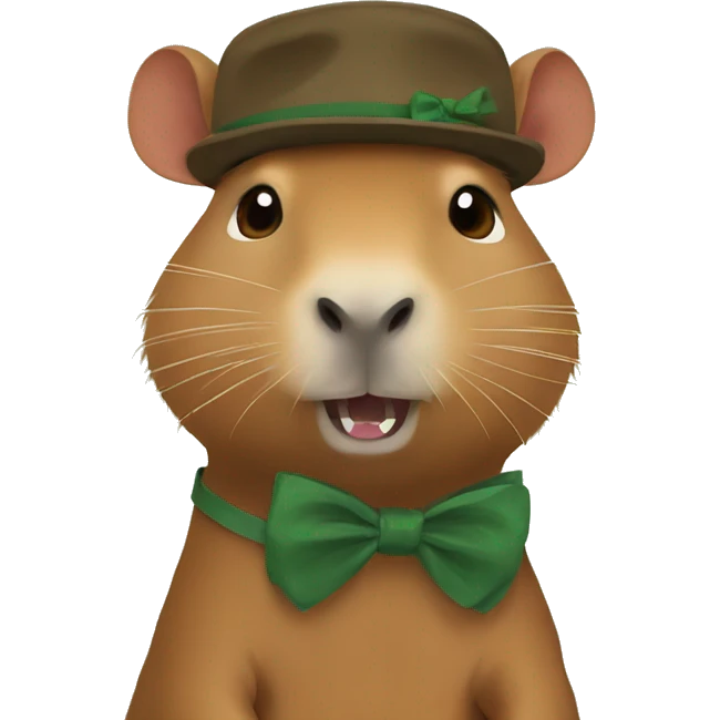 Capybara with bow emoji