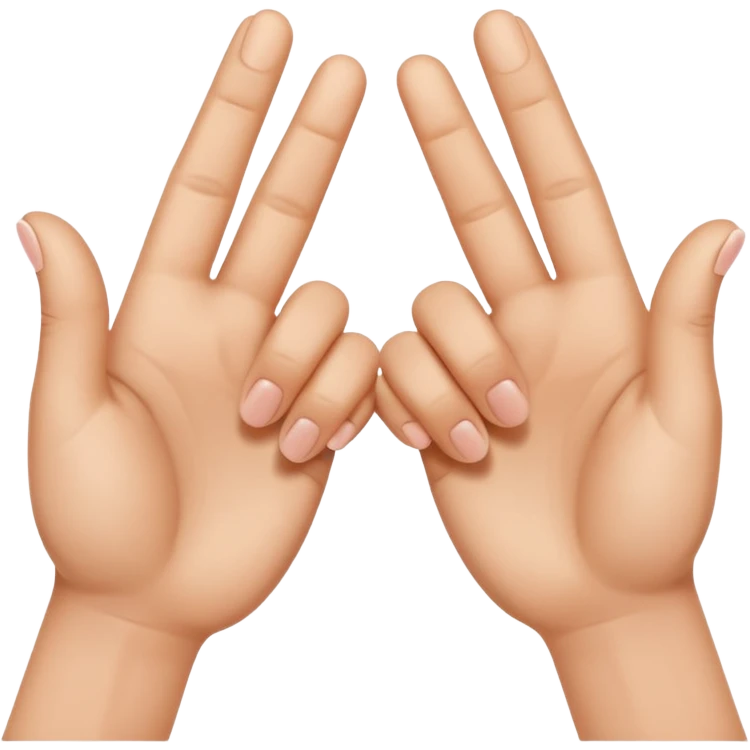 Corazón uniendo los dedos anular y pulgar entre dos manos emoji