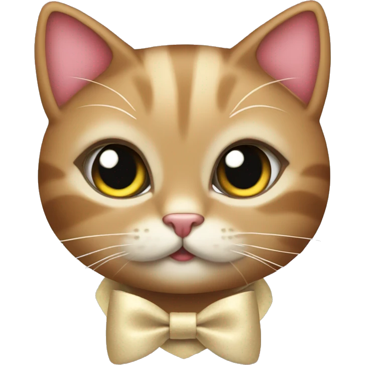 cat with coquette bows emoji