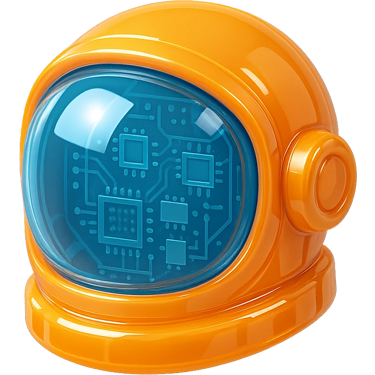 close-up of astronaut helmet emoji