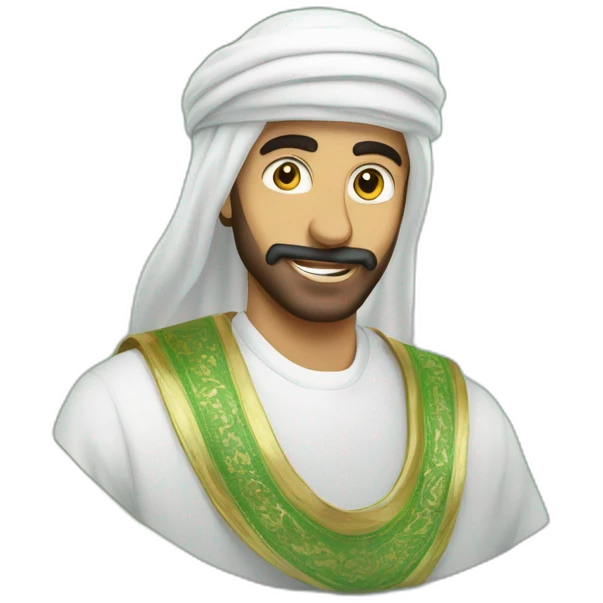 Arabe, avec de l’argent, plein de billets verts qui tombent du ciel emoji