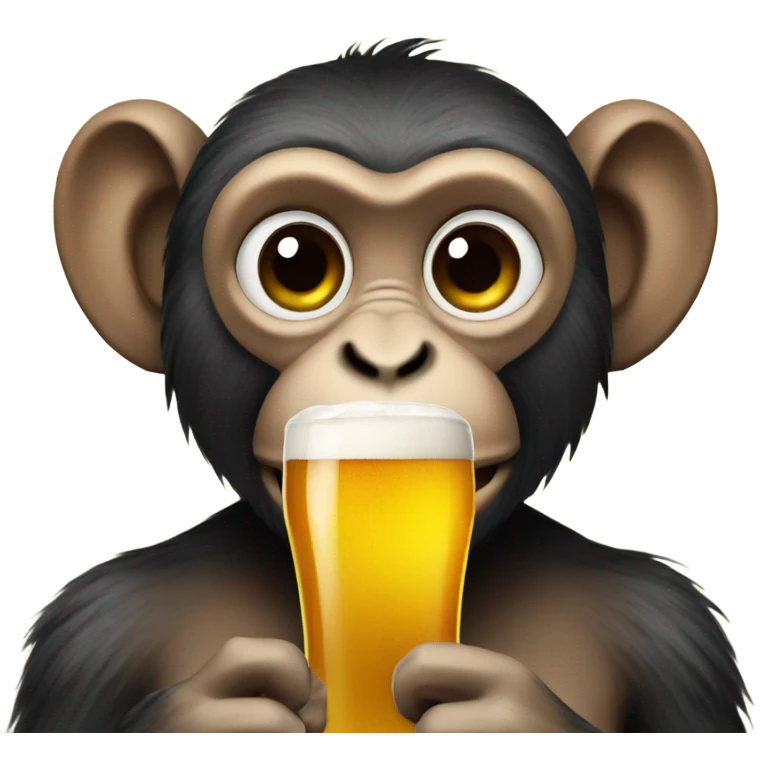 Monkey with a beer emoji