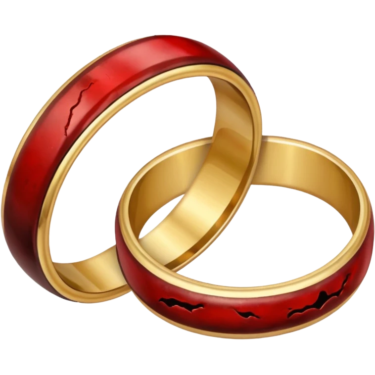 2 bloody wedding rings emoji