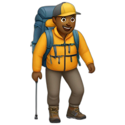 hiker emoji