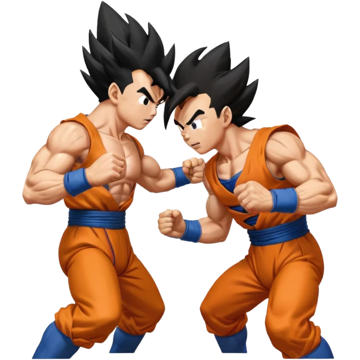 Goku punch Vegeta  emoji
