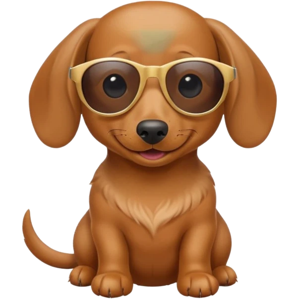 dachshund wearing sunglasses emoji