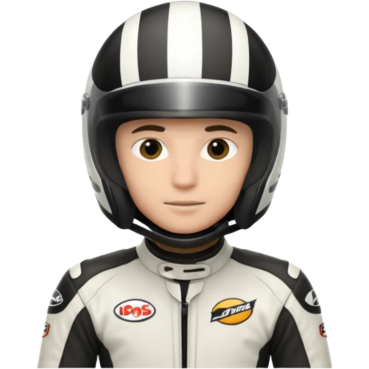 motorcycle racer with full face helmet emoji