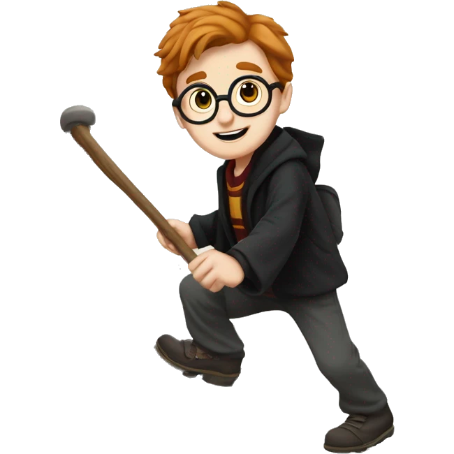 harry potter making a step downstairs emoji
