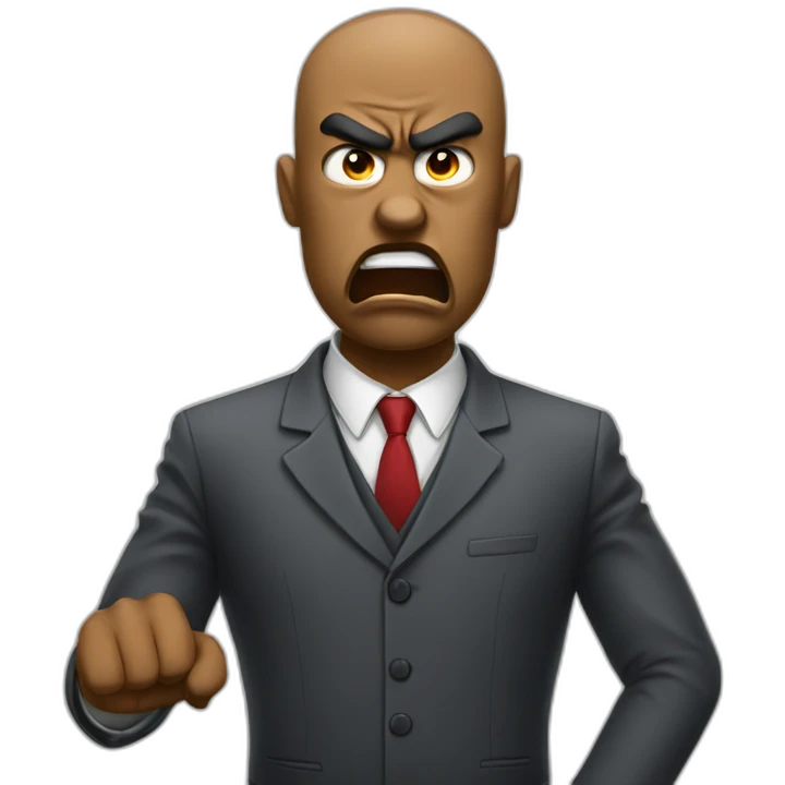 Angry with boss emoji