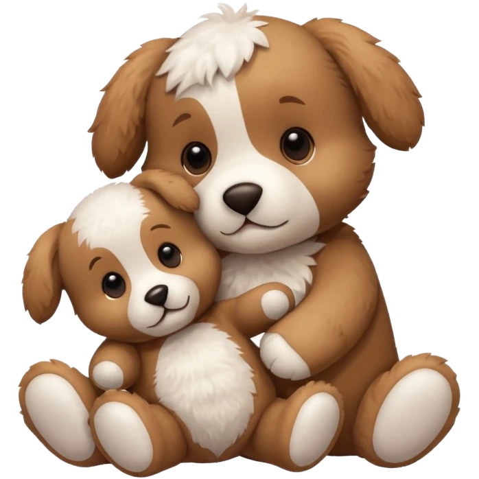 Puppy + teddy bear emoji