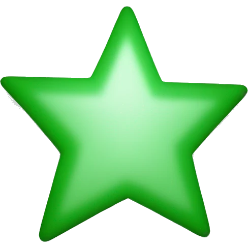 Green square with white star inside emoji