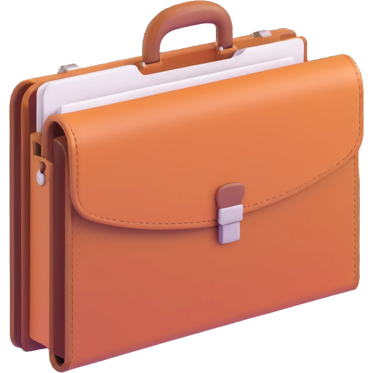 Windows-style folder icon with a subtle label or symbol indicating freelancer projects, such as a briefcase, laptop, or document overlay, clean, modern, easily recognizable as a project folder emoji