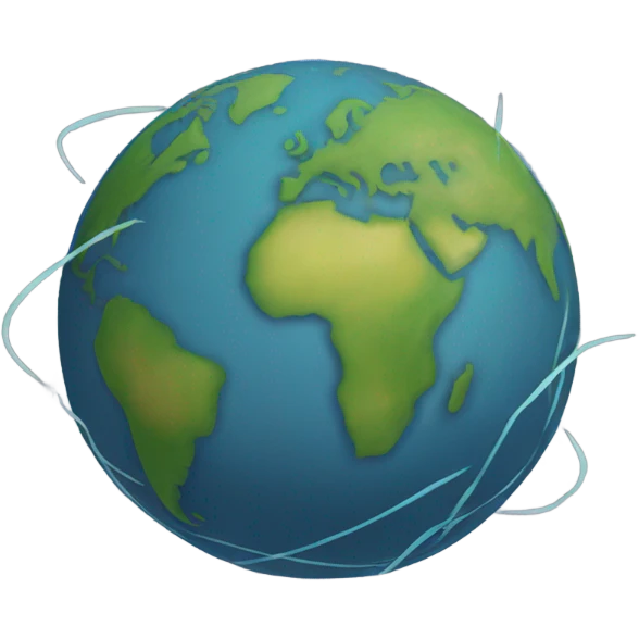 earth with spin marks emoji