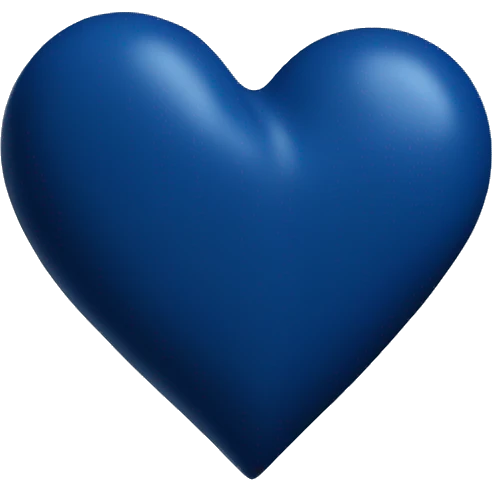 Dark blue basic heart emoji