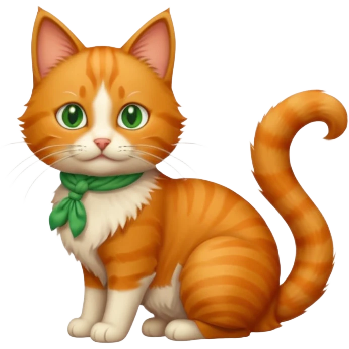 a cat with a knot in its tail emoji