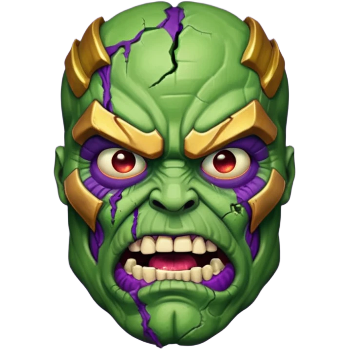 Zombie thannos face  emoji