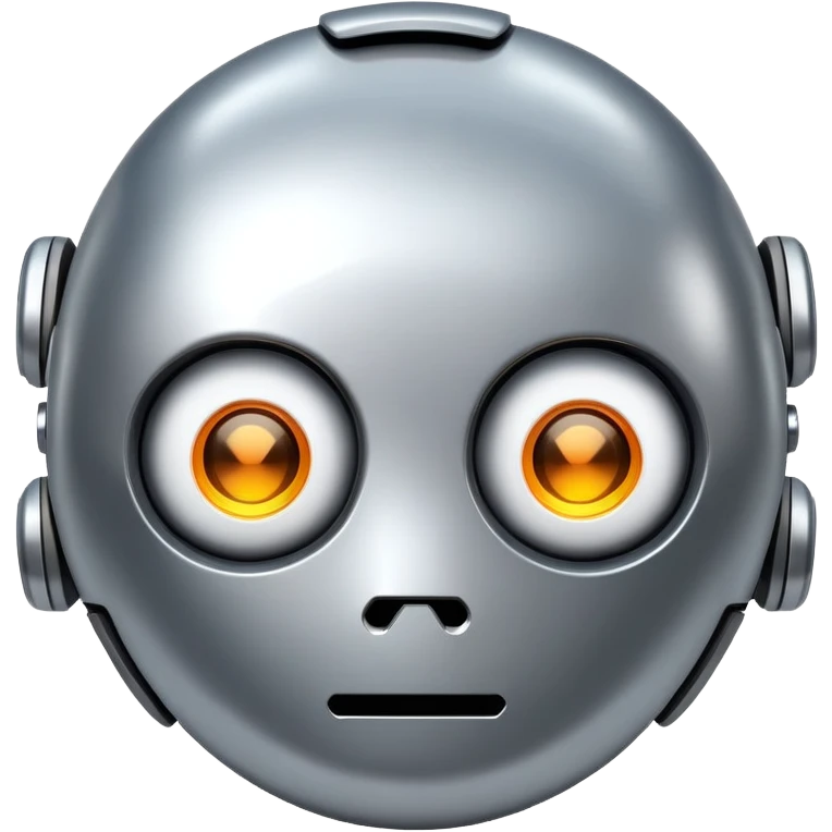 steel round robot face emoji