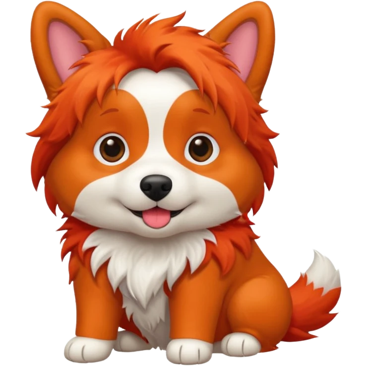 Dog with Red Fur – fluffy orange-red coat, playful expression.











































 emoji