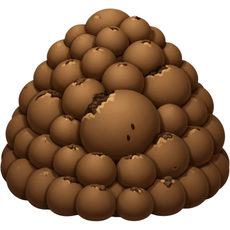 Bousier géant qui pousse un caca emoji