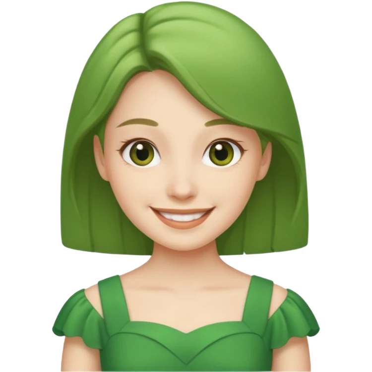 green dress character. emoji