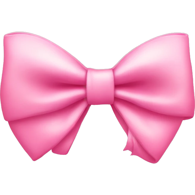 preppy pink bow emoji