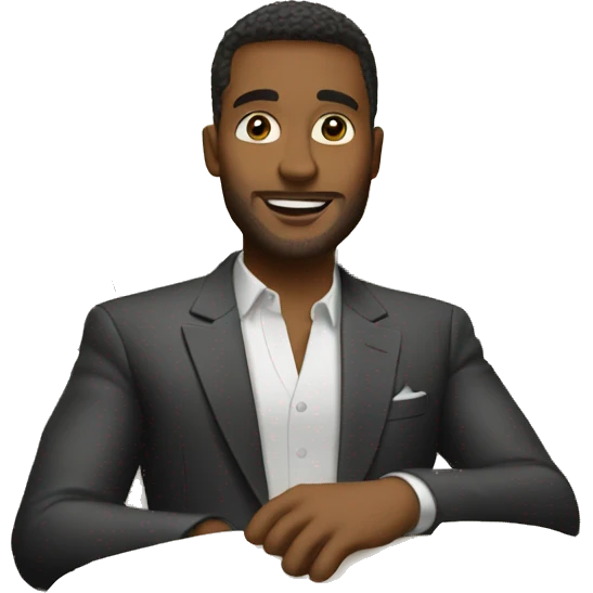 man in a luxurious car emoji
