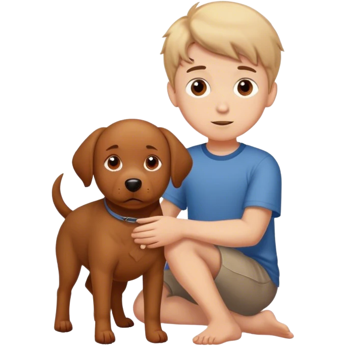 boy with dog  emoji