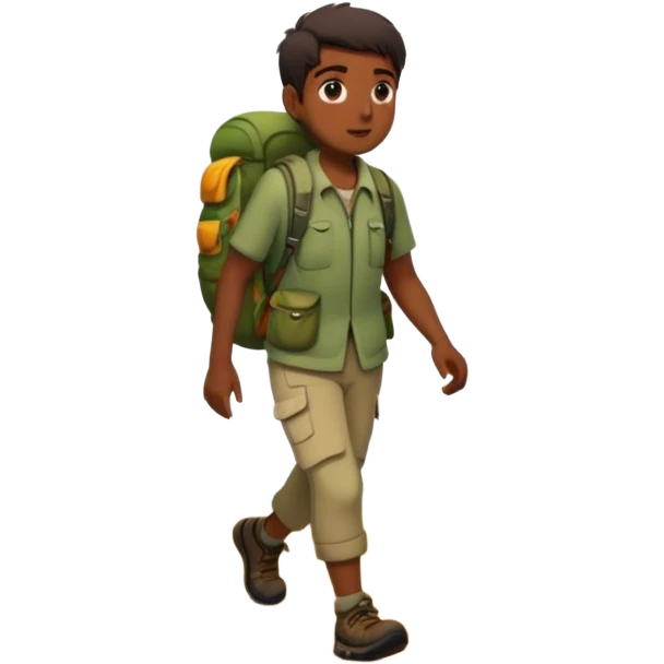 An Indian walking in a rainforest emoji