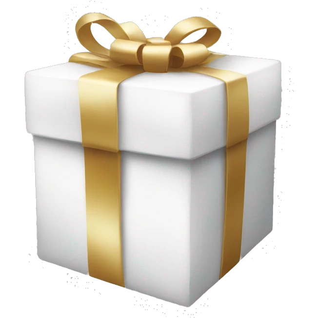 White aesthetic clean Christmas present emoji