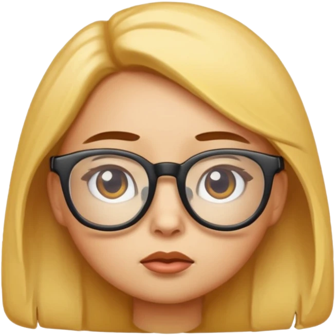 smart chick emoji, question, thinking, glasses emoji