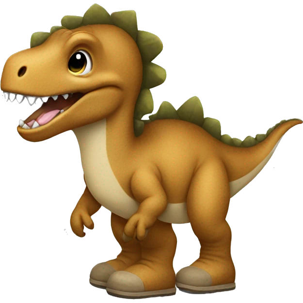 Dinosaur with uggs emoji