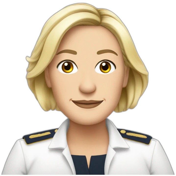 Marine le Pen avec comme couleur de peau noir emoji