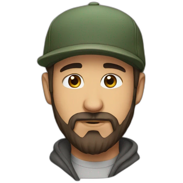 Shia with cap and beard emoji