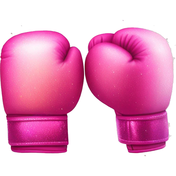 Pink ombre boxing gloves with glitter  emoji