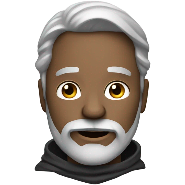 mature male portrait with beard as Batman emoji