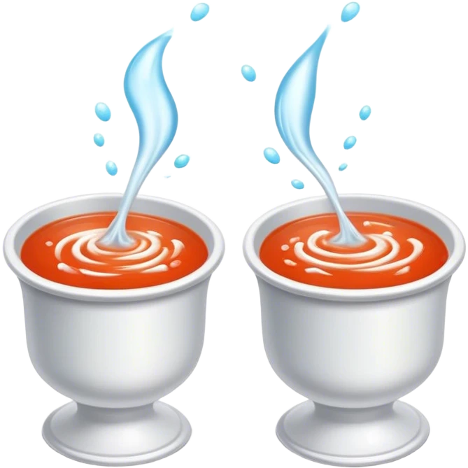 Two souppes with one Johannes beere sprits emoji