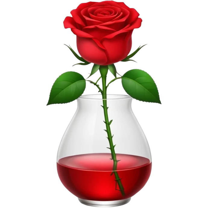Rose in a glass emoji
