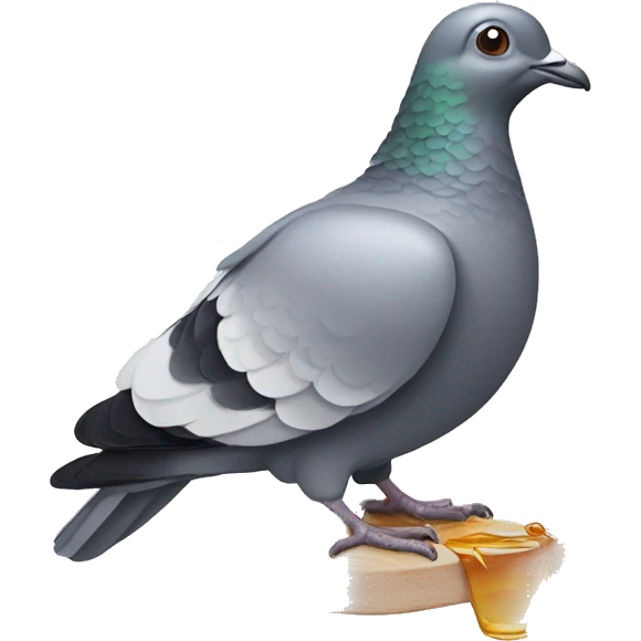 pigeon with maple syrup emoji