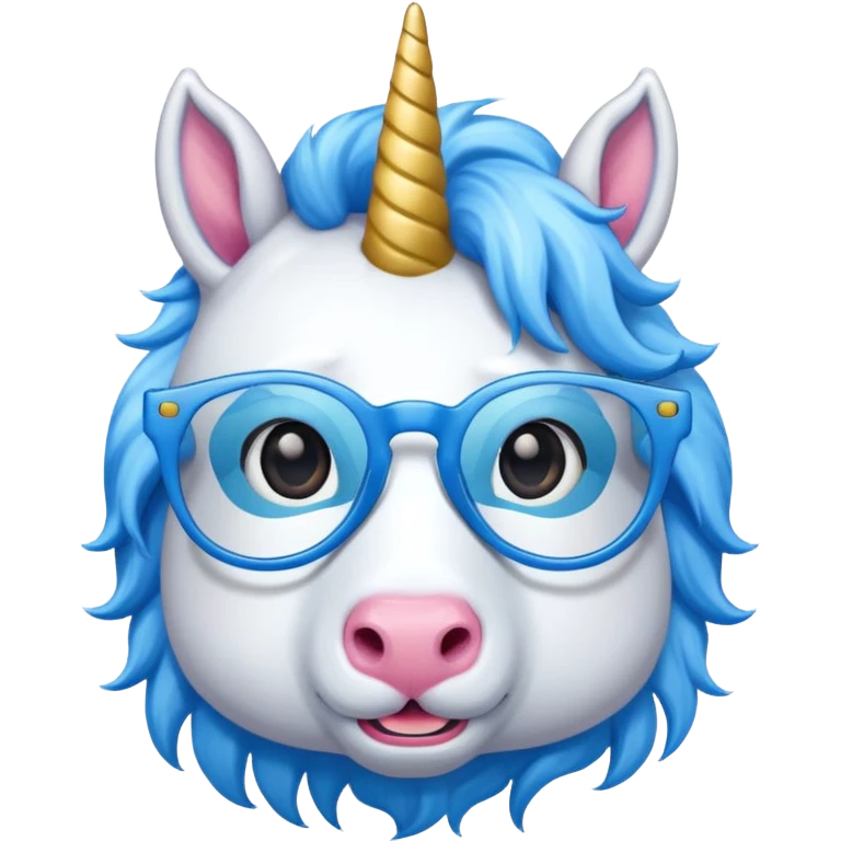 unicorn with blue glasses emoji