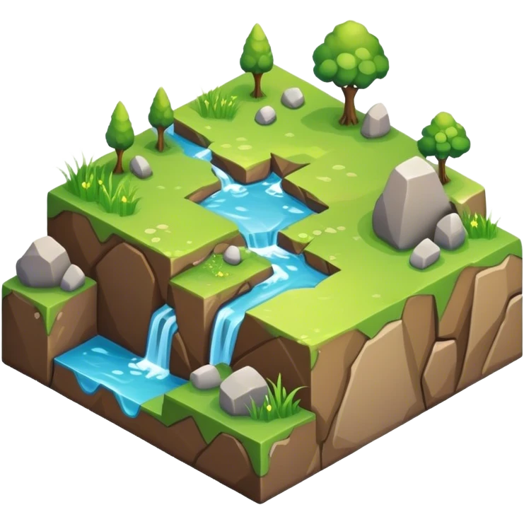 isometric terrain single land tile emoji