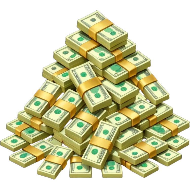 money in a glitter $  emoji
