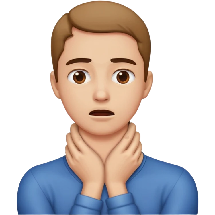 Their own hands on neck chocking  emoji