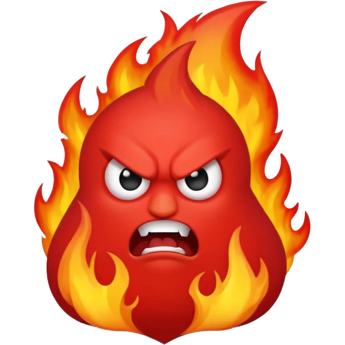 Angry flame death  emoji