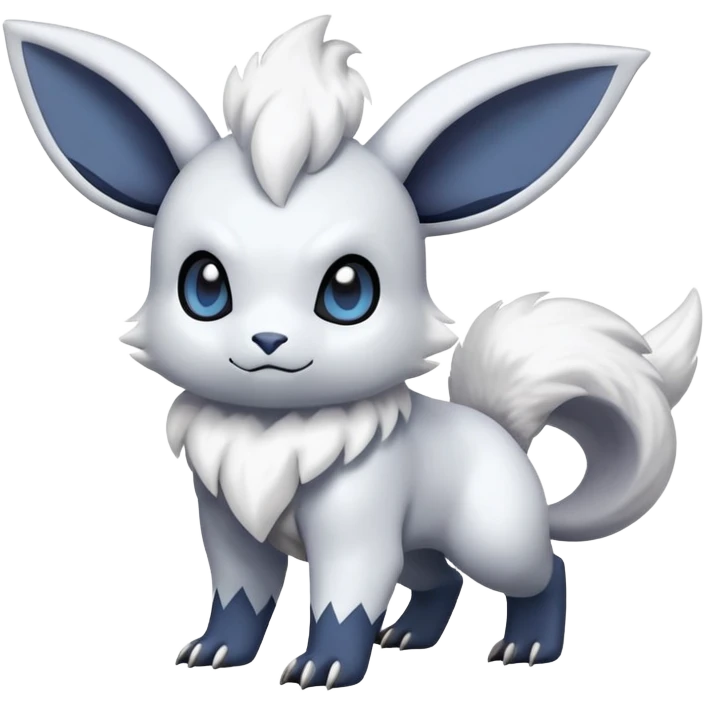 Absol-Minccino-Pokémon-Fakémon-hybrid-creature (full body) emoji