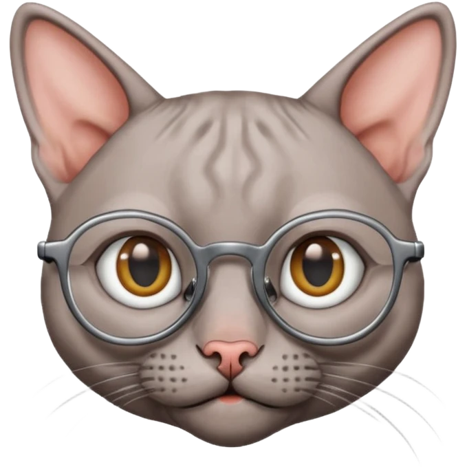 sfenks cat with glasses  emoji