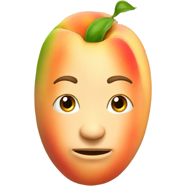 Lima bean head peach emoji
